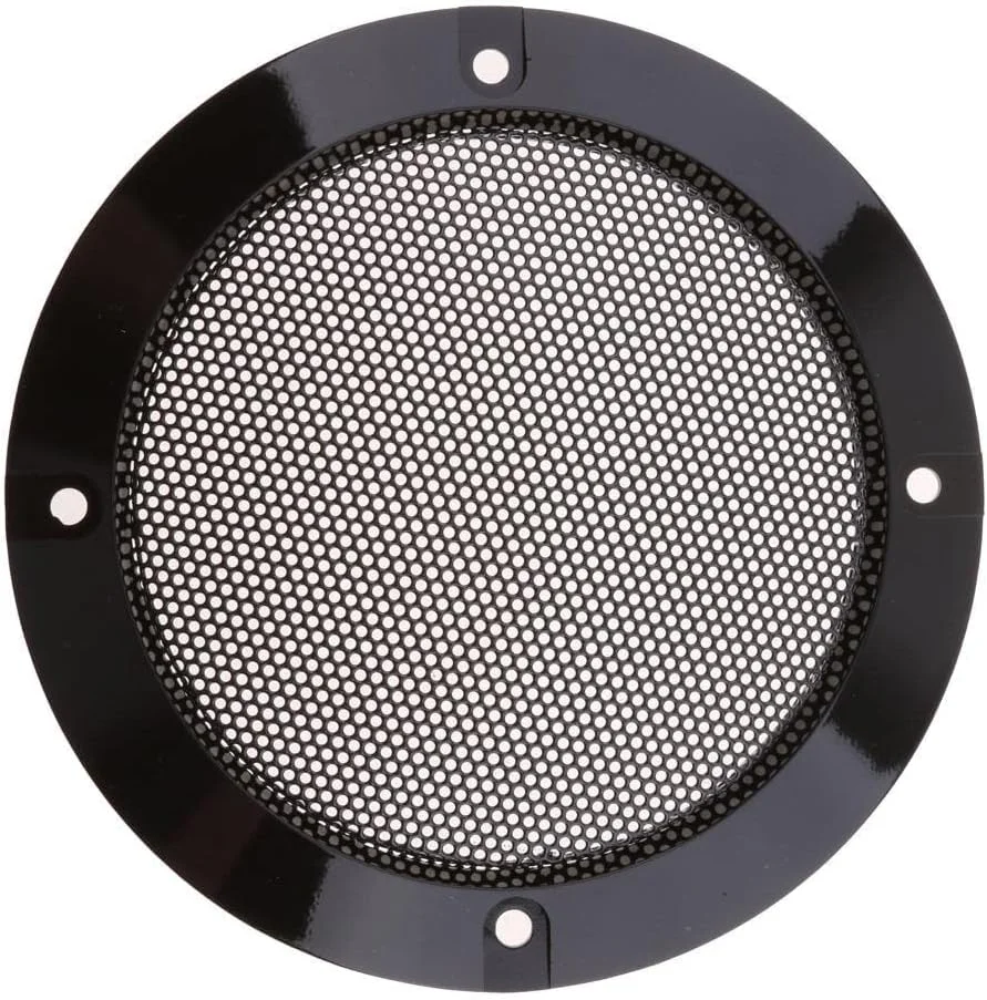 توری فلزی بلندگوی مشکی زالاتی، حلقه تزئینی، پوشش توری ساب ووفر خودرو برای بلندگوهای DIY و بلندگوهای خودرو - 4 اینچ