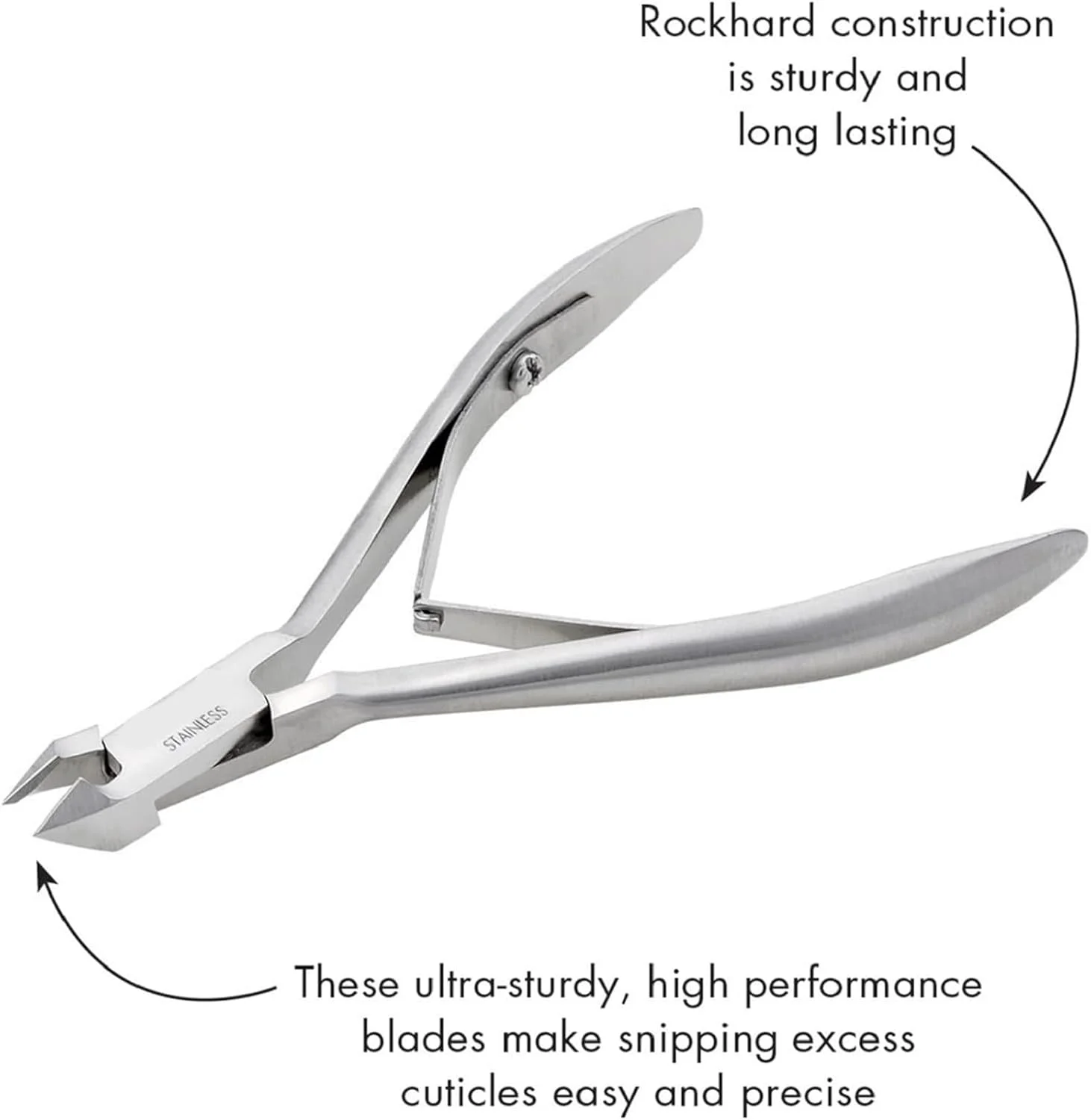 گوشت گیر ناخن فروشگاه وایت شاپ، گوشت گیر حرفه ای، نیپر کوتیکول استیل ضد زنگ با تیغه های تیز، ابزار مانیکور پدیکور و مراقبت از ناخن