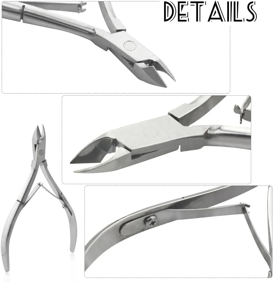 ست ۸ عددی ابزار مانیکور XINMEIWEN شامل نیپر، از بین برنده پوست های مرده و کاتر کوتیکول، ساخته شده از استیل ضد زنگ، مناسب برای ناخن های دست و پا (نقره ای)