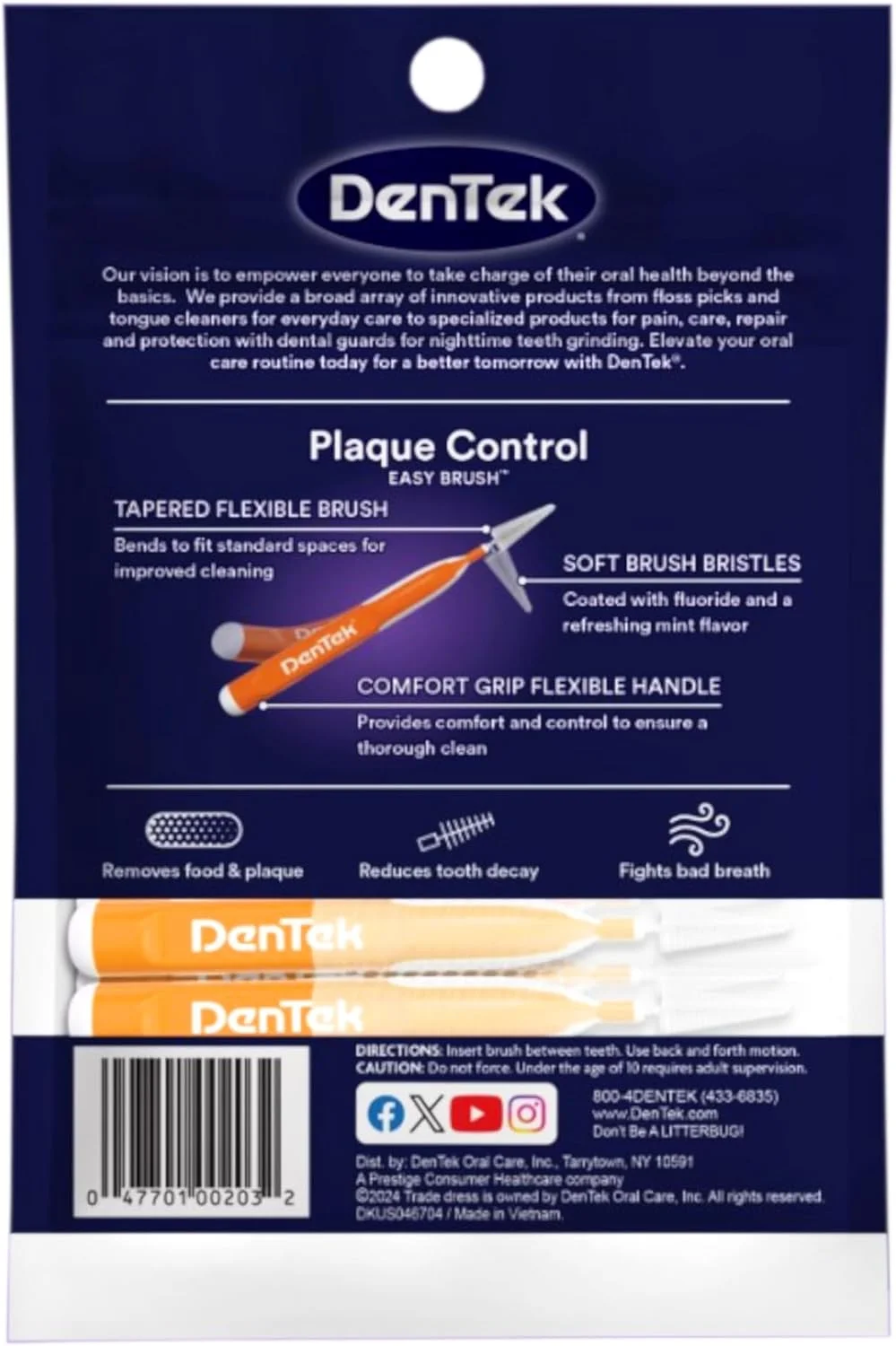 برس های تمیز کننده دندان DenTek Easy Brush، استاندارد، 16 عدد (بسته 6 عددی) برس های تمیز کننده دندان DenTek Easy Brush، استاندارد، 16 عدد (بسته 6 عددی)