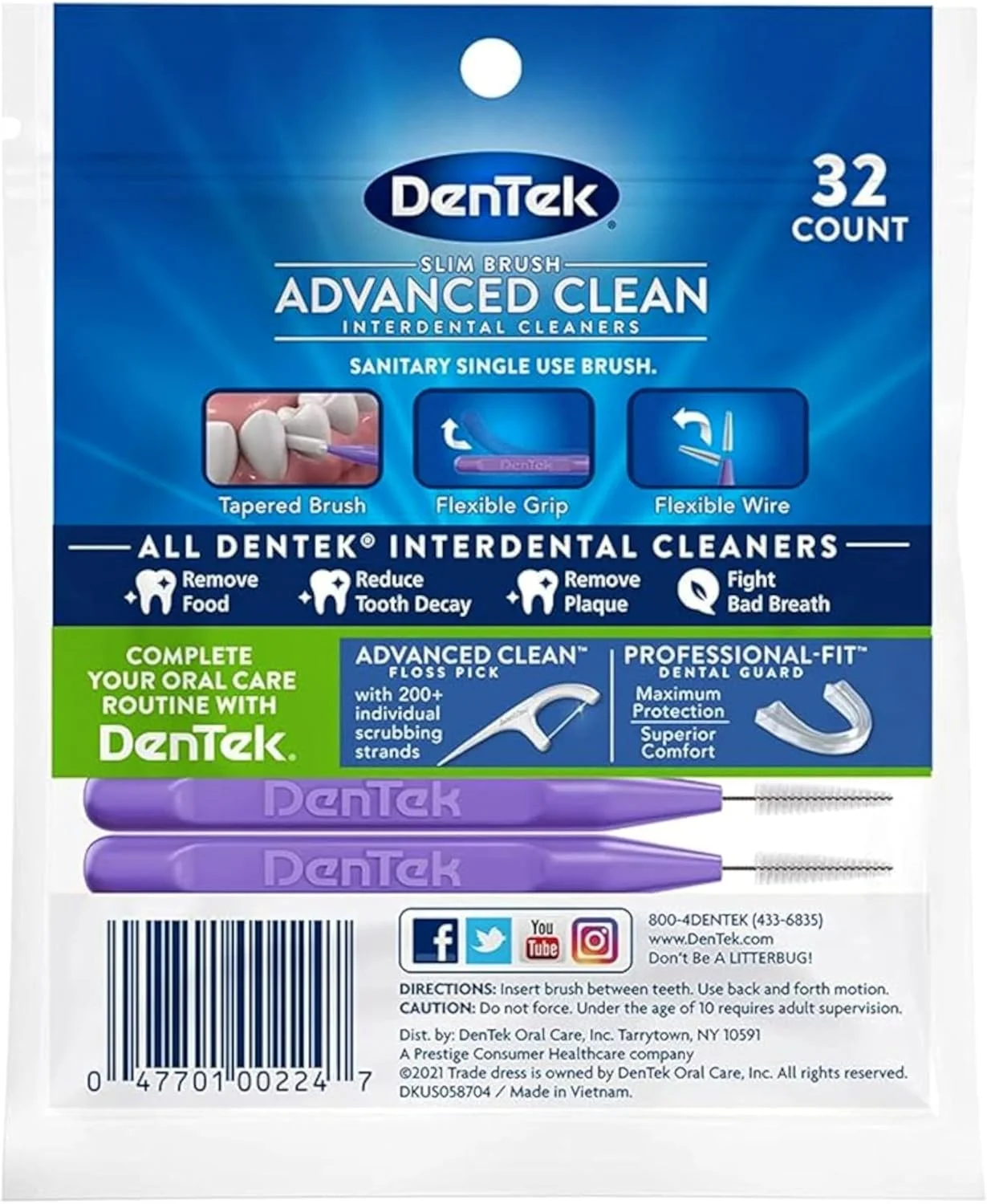 DenTek - برس های باریک بین دندانی - بسته 32 عددی - بسته 2 عددی توسط DenTek DenTek - برس های باریک بین دندانی - بسته 32 عددی - بسته 2 عددی توسط DenTek