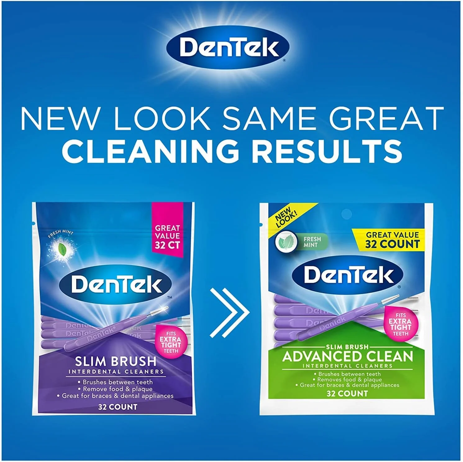 دن تک برس های باریک تمیز کننده، 32 عدد (بسته 4 عددی) دن تک برس های باریک تمیز کننده، 32 عدد (بسته 4 عددی)