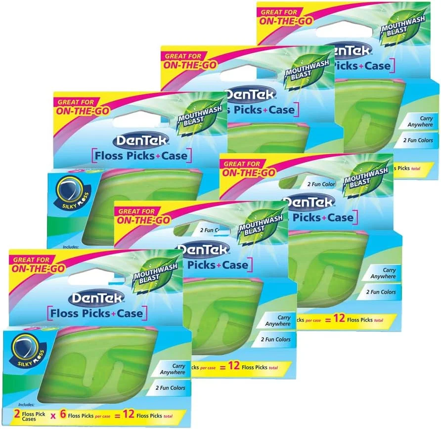 نخ دندان کمانی DenTek 3-in-1 به همراه محفظه (بسته 6 عددی)