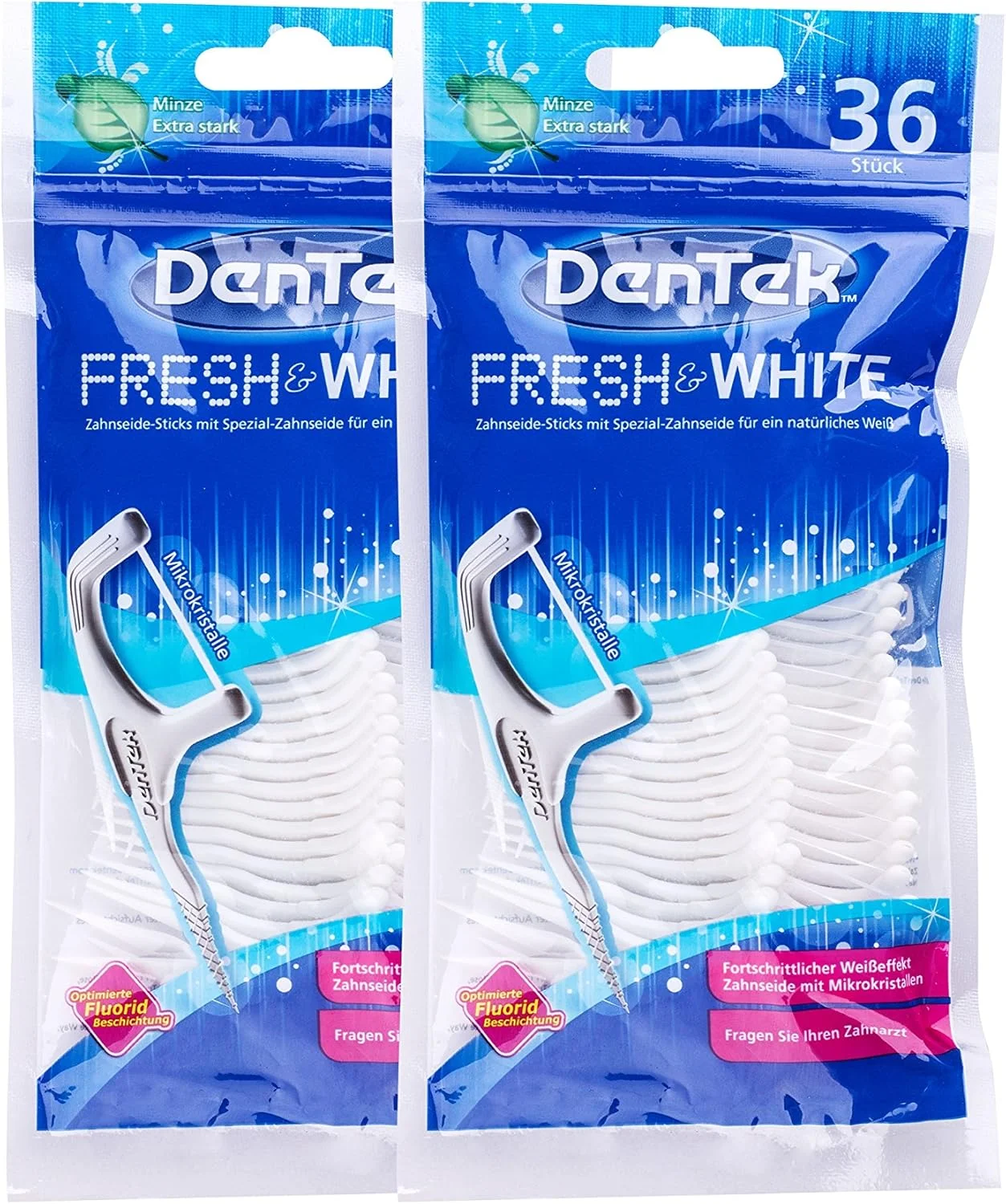 دنتک 2 بسته نخ دندان کمانی فرش اند وایت