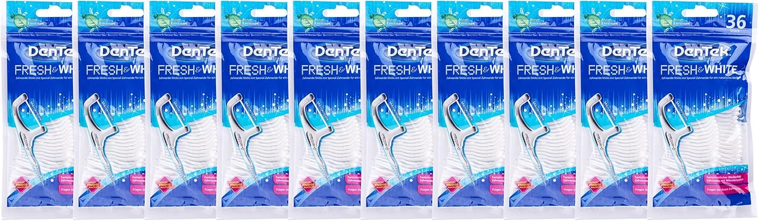 دنتک، 10 بسته نخ دندان کمانی فرش اند وایت دنتک، 10 بسته نخ دندان کمانی فرش اند وایت