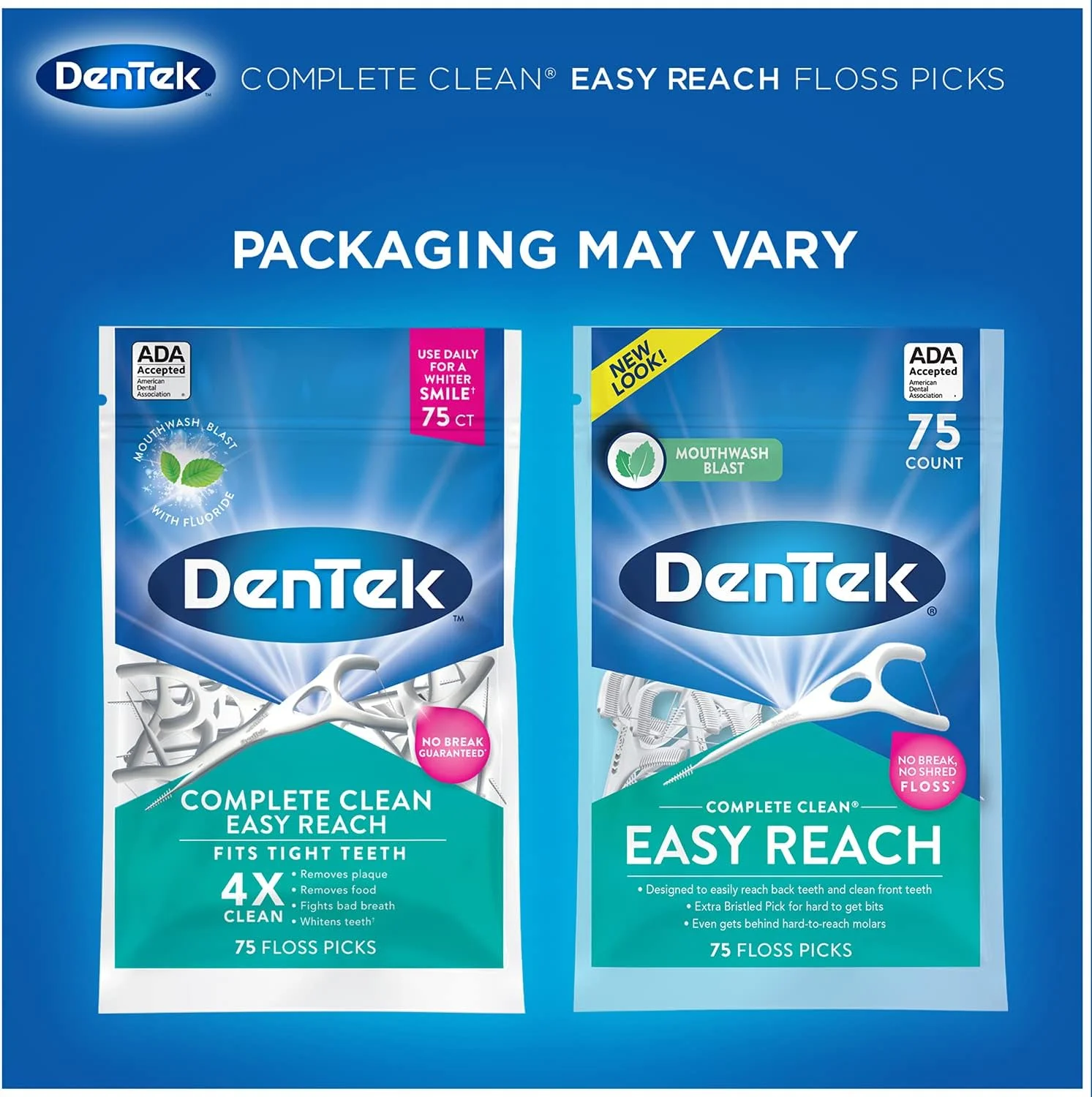 دنتک Comfort Clean Easy Reach خلال دندان | تمیز کننده دندان های عقبی | 75 عدد | بسته 6 عددی | بسته بندی ممکن است متفاوت باشد دنتک Comfort Clean Easy Reach خلال دندان | تمیز کننده دندان های عقبی | 75 عدد | بسته 6 عددی | بسته بندی ممکن است متفاوت باشد