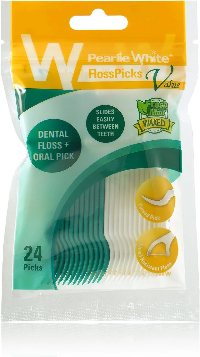 خلال دندان نخی Pearlie White، بسته 24 عددی