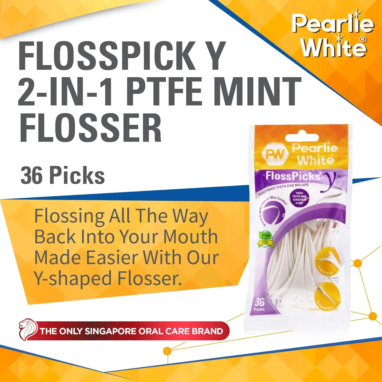 خلال دندان کمانی Pearlie White، 36 عدد خلال دندان کمانی Pearlie White، 36 عدد