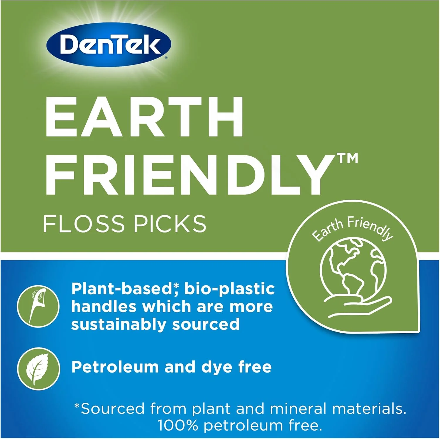 دنتک، نخ دندان دسته دار سازگار با محیط زیست، دسته های پلاستیکی زیستی گیاهی ارگانیک، نعناع، 60 عدد دنتک، نخ دندان دسته دار سازگار با محیط زیست، دسته های پلاستیکی زیستی گیاهی ارگانیک، نعناع، 60 عدد