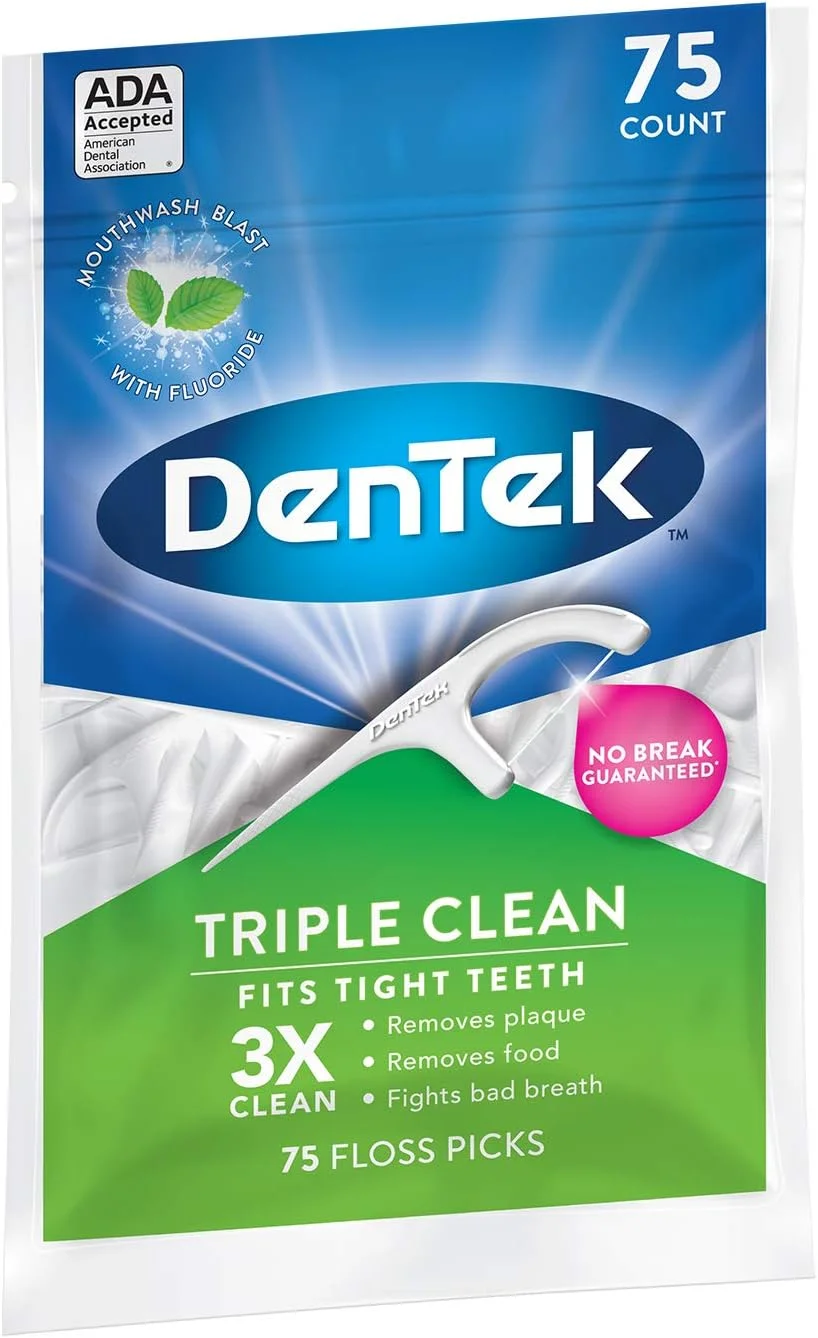 نخ دندان کمانی سه کاره دنتک 75 عددی نخ دندان کمانی سه کاره دنتک 75 عددی