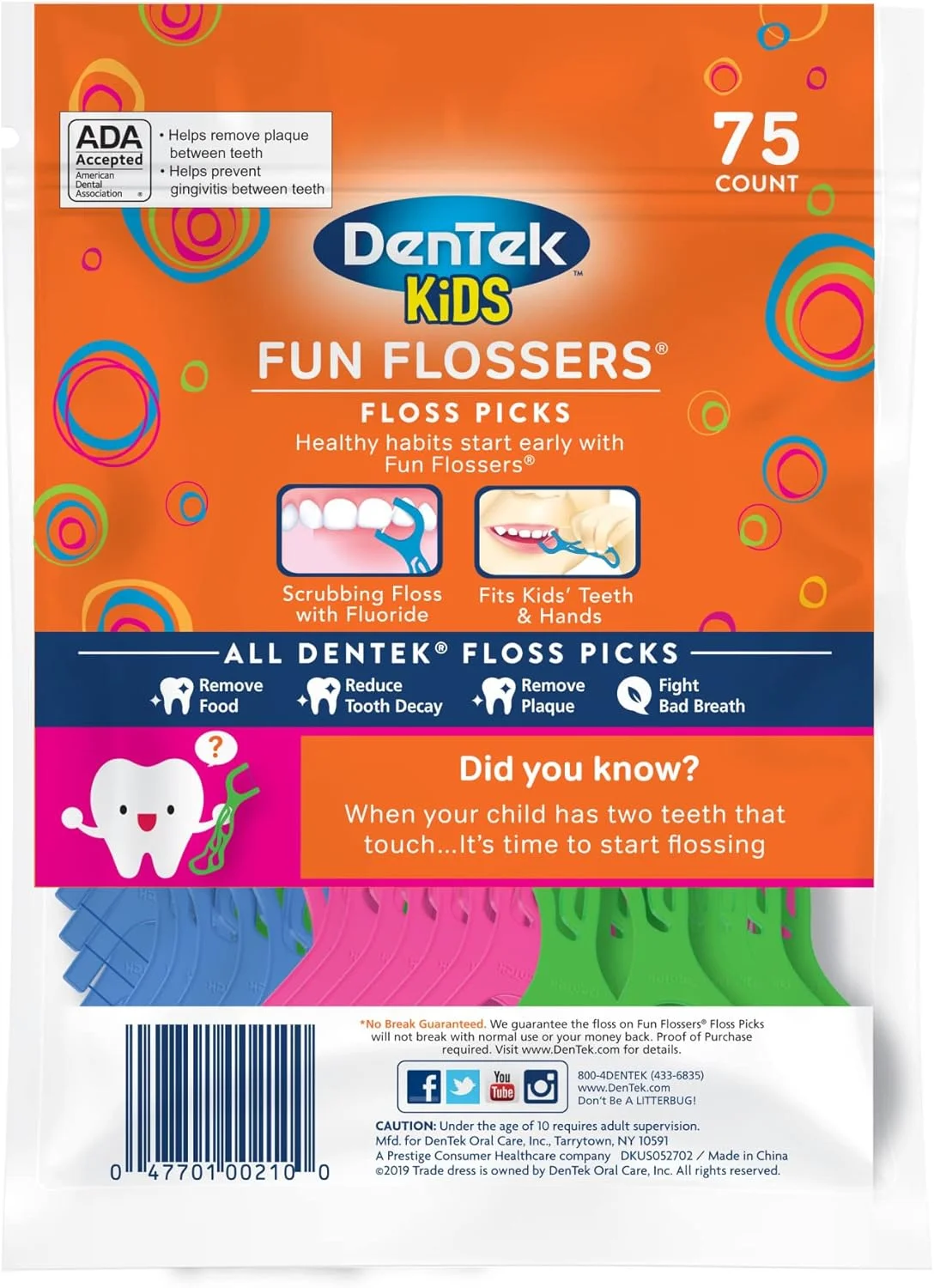 نخ دندان کمانی کودک دنتک، از بین برنده غذا و پلاک، 75 عدد، بسته 3 عددی نخ دندان کمانی کودک دنتک، از بین برنده غذا و پلاک، 75 عدد، بسته 3 عددی