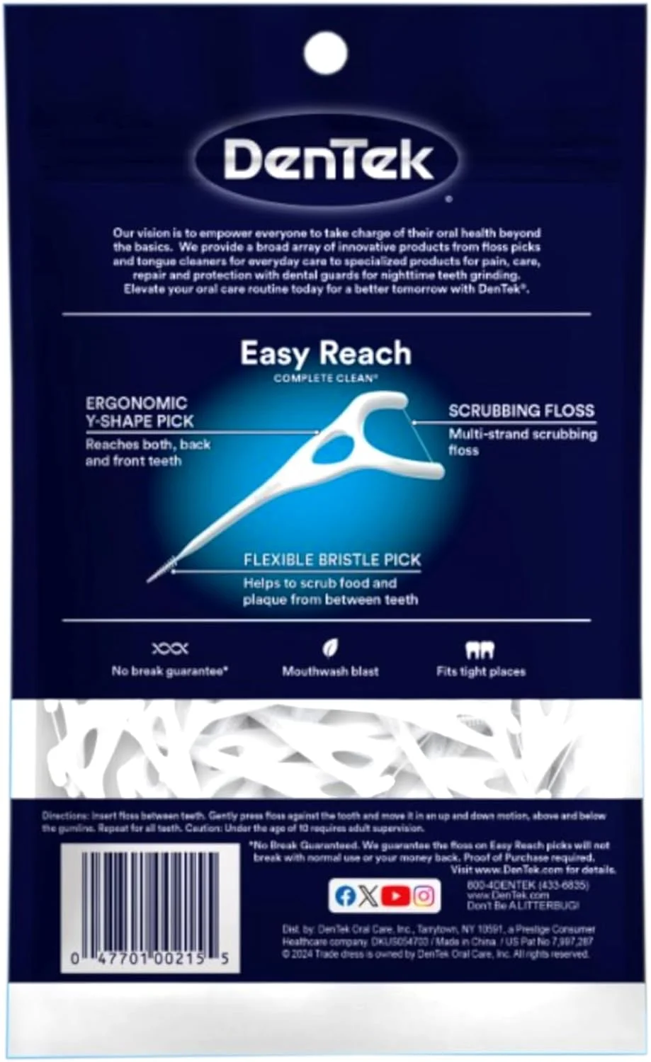 دنتک، خلال دندان کمانی Complete Clean، بسته 3 عددی 75 تایی، مجموع 225 عدد دنتک، خلال دندان کمانی Complete Clean، بسته 3 عددی 75 تایی، مجموع 225 عدد