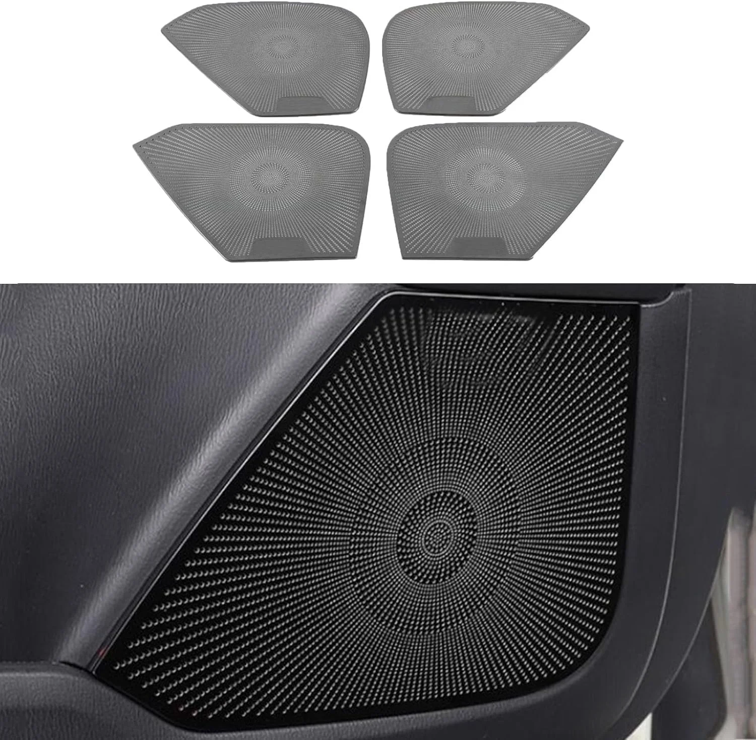 روکش بلندگوی YPGHBHD برای درب جلو، سازگار با Mazda CX-5 2017-2020، روکش بلندگوی درب، توری، روکش بلندگوی درب خودرو، مشکی