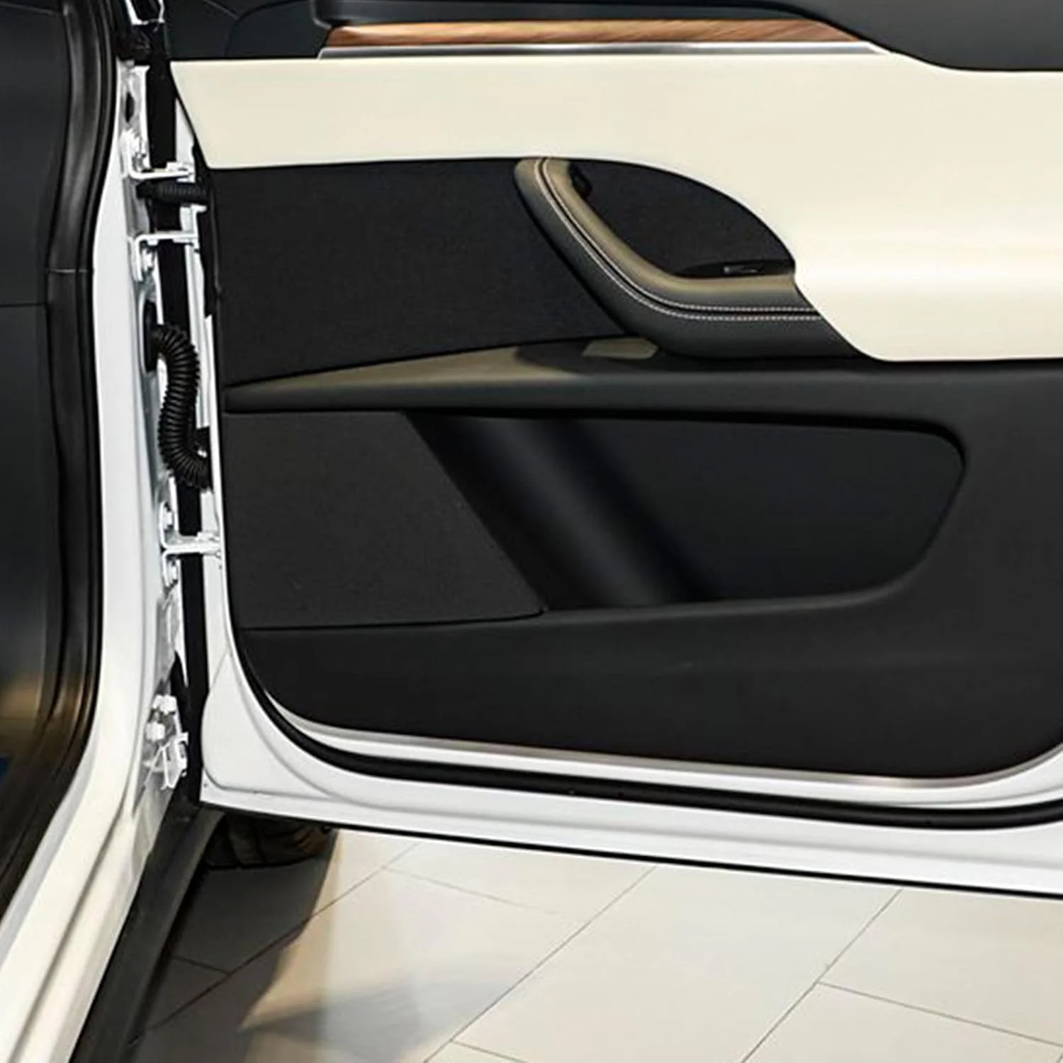 روکش بلندگوی YPGHBHD برای درب جلو، سازگار با تسلا مدل X 2023، روکش بلندگوی درب، توری، روکش بلندگوی درب خودرو، نقره ای B