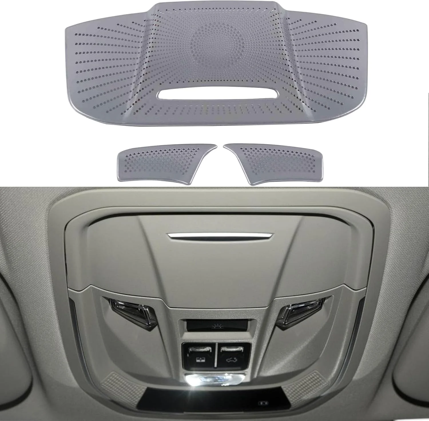 روکش بلندگوی YPGHBHD برای درب جلو، سازگار با چراغ مطالعه هاوال H6 مدل 2021، روکش بلندگوی درب، توری، روکش بلندگوی درب خودرو، نقره ای B