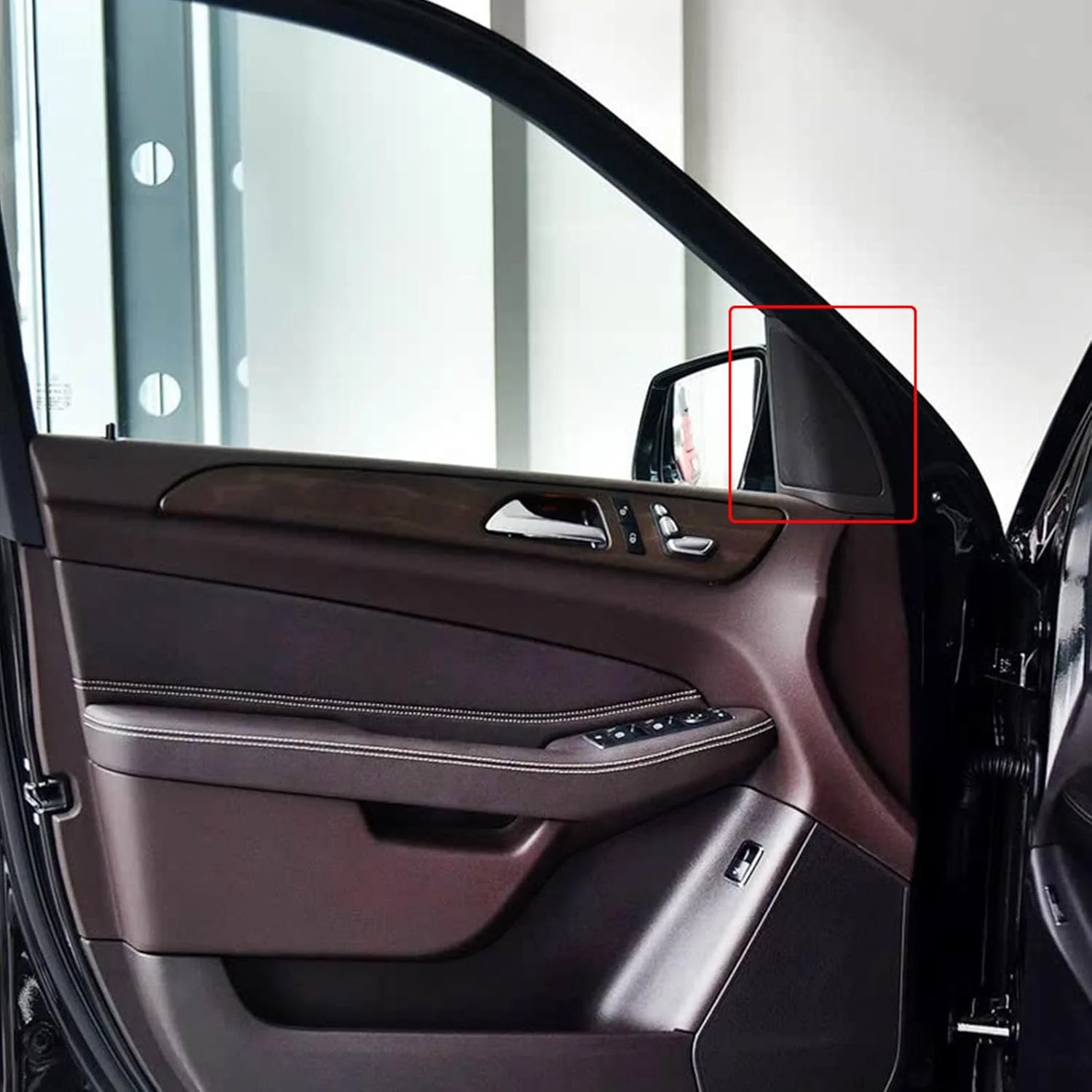 روکش بلندگوی YPGHBHD برای درب جلو، سازگار با بنز GLE GLS ML GL 2012-2019، توری روکش بلندگوی درب، روکش بلندگوی درب خودرو، نقره ای B