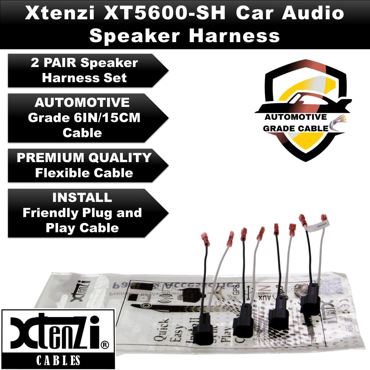 مجموعه سیم کشی بلندگو Xtenzi، سازگار با خودروهای منتخب فورد، مزدا، مرکوری، شورلت و لینکلن (2 جفت)
