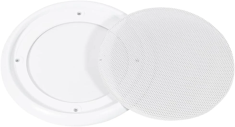 VOANZO 2 عدد توری بلندگو 6.5 اینچی، روکش بلندگو صوتی خودرو برای بلندگوهای خانگی، سقف و سیستم های صوتی خودرو - سفید