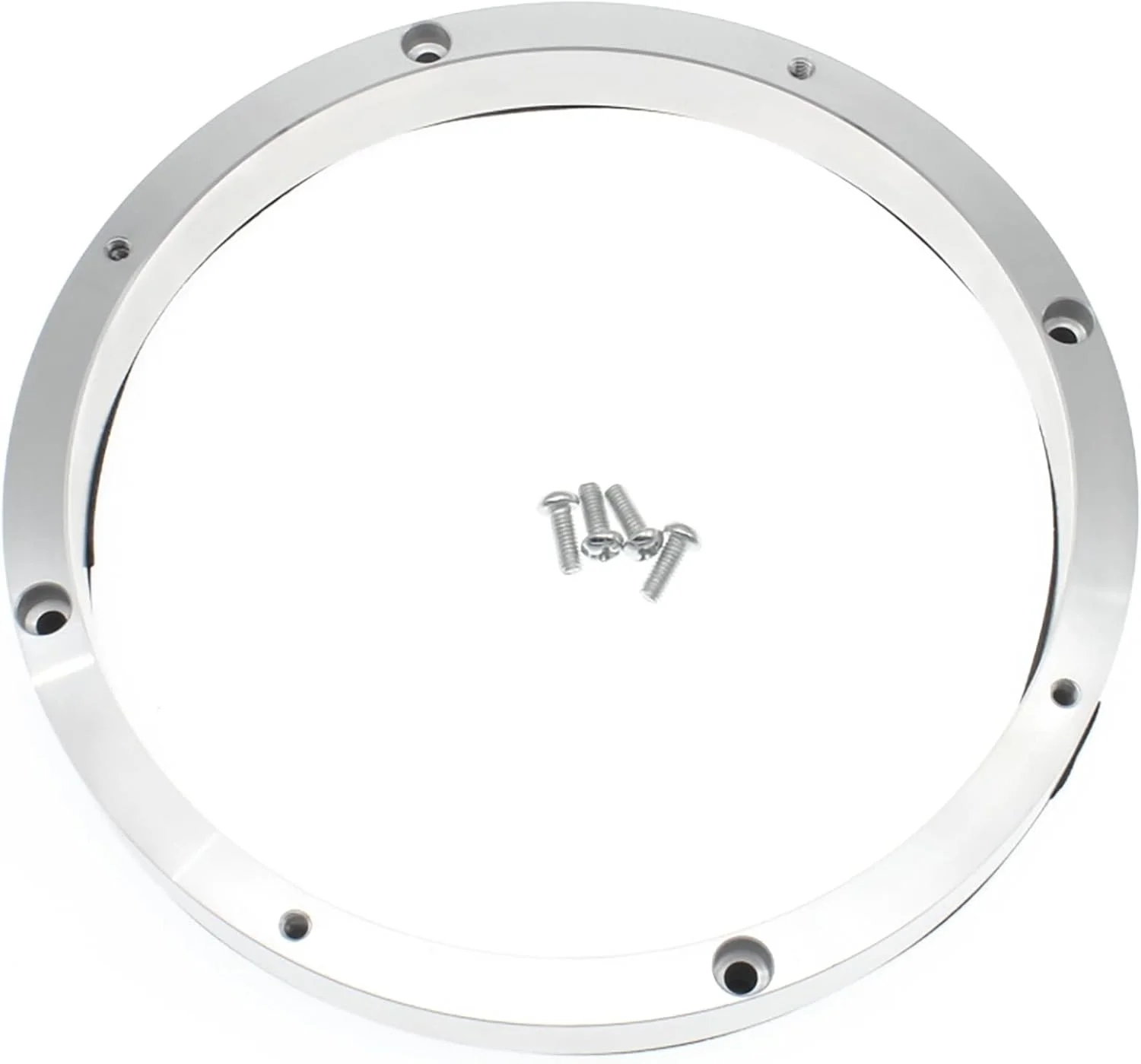 FDXGHY 2 عدد اسپیسر بلندگوی آلیاژ آلومینیومی مناسب برای خودرو 6-1/2 اینچی، حلقه آداپتور اسپیسر بلندگوی استریو خودرو (نقره ای)