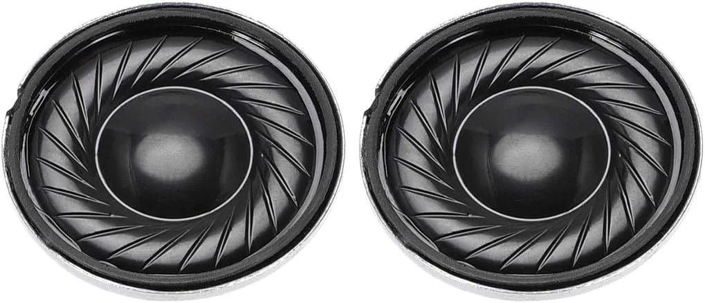 uxcell Sourcingmap 2 عدد بلندگوی مغناطیسی داخلی گرد 8 اهم 2 وات 23 میلی متر قطر پوسته فولادی