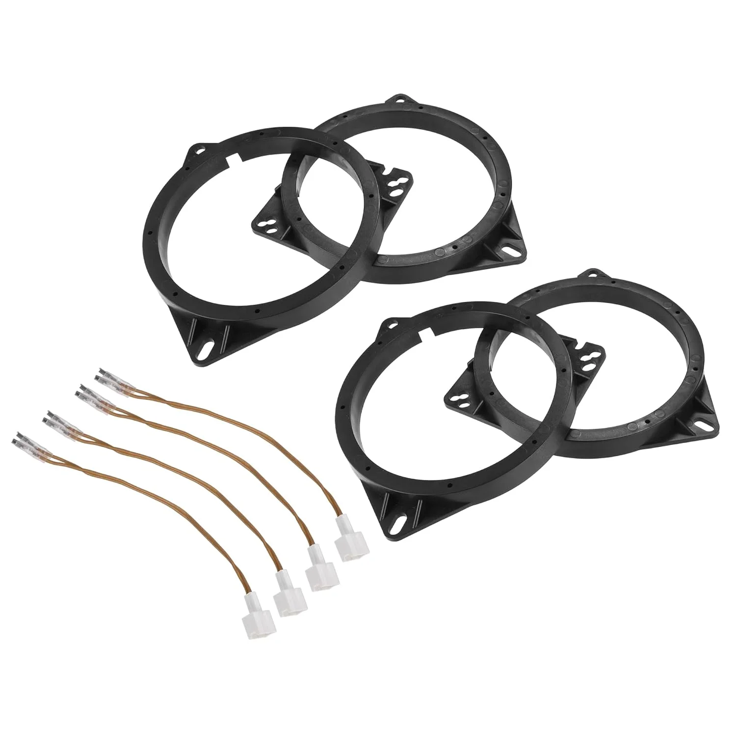 uxcell 2 عدد حلقه اسپیسر آداپتور بلندگوی خودرو 6.5 اینچی با ترکیب سیم برای تویوتا آوالون R 2005-2011