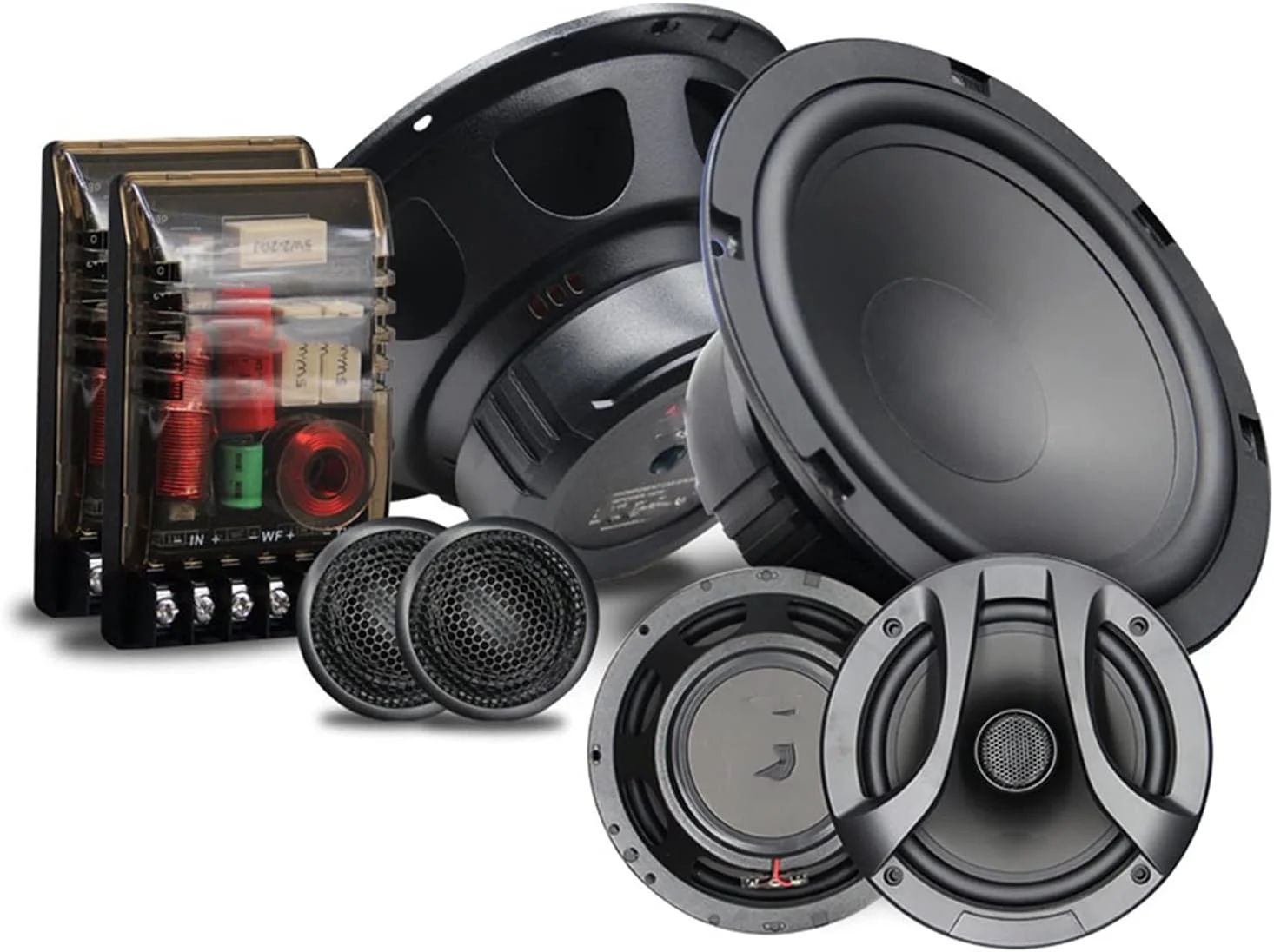 کیت بلندگو کواکسیال 2 عددی HANXYXA با توییتر، بلندگوی ترکیبی با فرکانس کامل 6.5 اینچی ساب ووفر برای کیت های تغییر خودرو بلندگوی قابل حمل