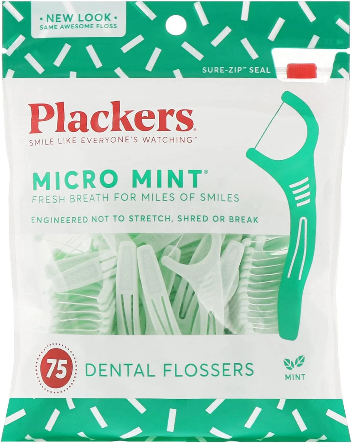 پلاکرز، اکوچویس، نخ دندان، نعناع تازه، 90 عدد پلاکرز، اکوچویس، نخ دندان، نعناع تازه، 90 عدد