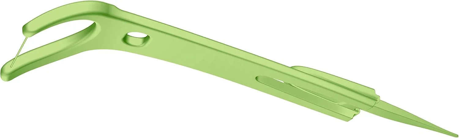 نخ دندان کمانی پلاکرز با طعم نعناع، دسترسی آسان به دندان های عقبی، دارای خلال دندان محافظت شده، نگهداری آسان، 75 عدد در بسته 4 عددی