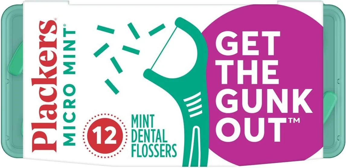 نخ دندان پلاکرز Micro Mint با طعم نعناع، بسته 12 عددی