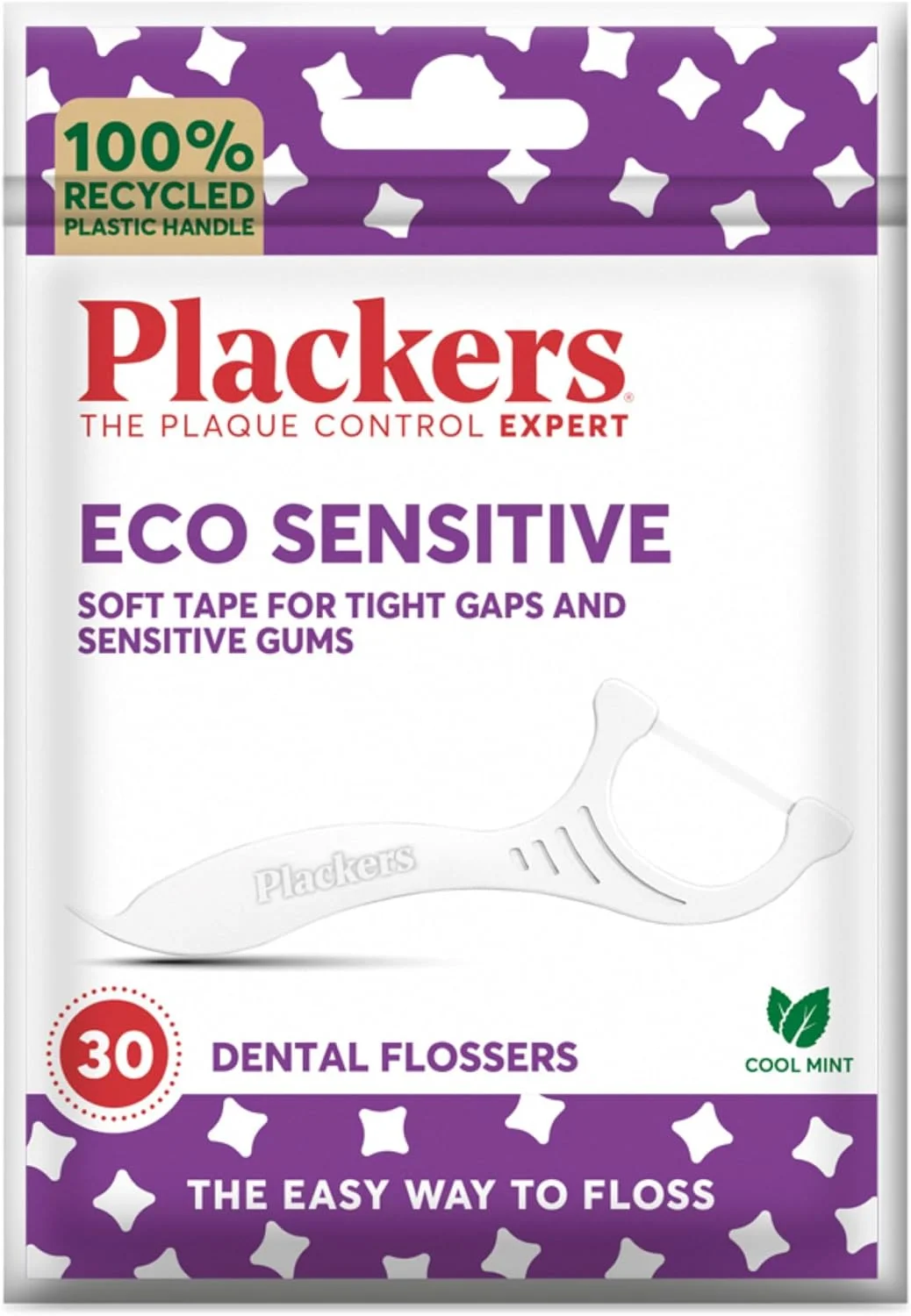 نخ دندان پلاکزر مدل ECO Sensitive، 30 عددی