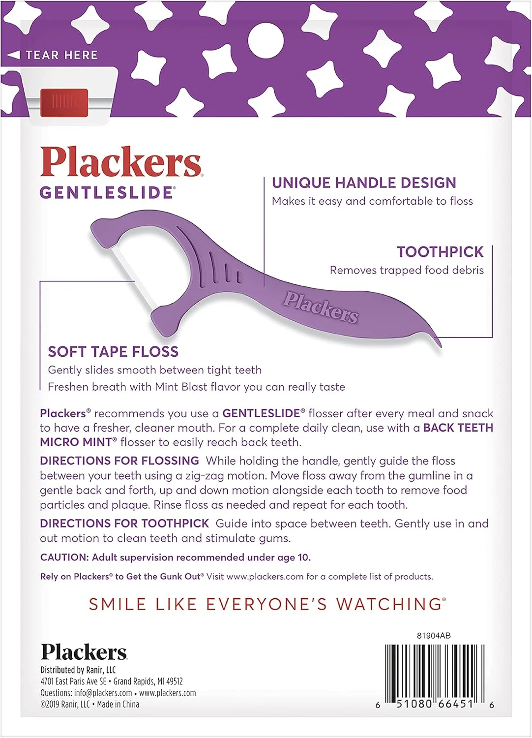 نخ دندان کمانی Plackers Gentleslide، 90 عدد