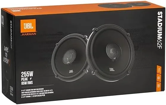 بلندگو استادیوم 62F، ست بلندگوی 2 طرفه خودرو، 255 وات، جعبه بلندگو خودرو 165 میلی متر، مشکی