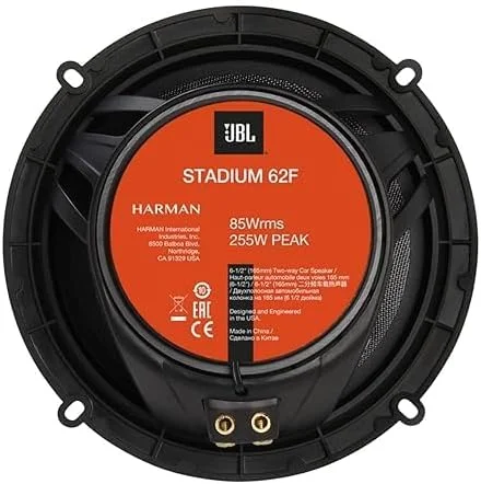 بلندگو استادیوم 62F، ست بلندگوی 2 طرفه خودرو، 255 وات، جعبه بلندگو خودرو 165 میلی متر، مشکی