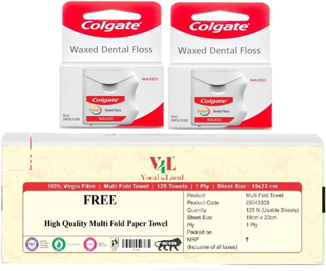 نخ دندان زغالی کلگیت با طعم نعناع - بسته 2 عددی