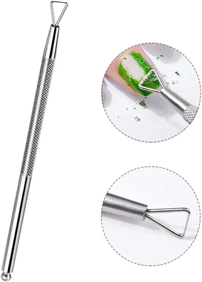 ست ۲ عددی عقب زننده کوتیکول نقره ای، ابزار حذف لاک ناخن استیل ضد زنگ، اسکراپر مثلثی لایه بردار کوتیکول، ابزار جانبی ظریف و کاربردی ست ۲ عددی عقب زننده کوتیکول نقره ای، ابزار حذف لاک ناخن استیل ضد زنگ، اسکراپر مثلثی لایه بردار کوتیکول، ابزار جانبی ظریف و کاربردی