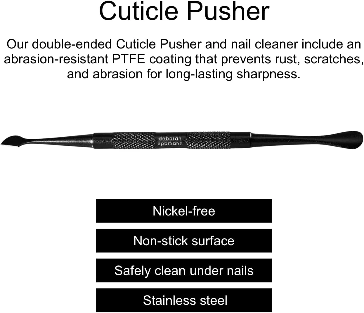 ابزار عقب زننده کوتیکول و تمیز کننده ناخن Deborah Lippmann | ابزار دو طرفه برای ناخن های سالم | استیل ضد زنگ حرفه ای برای مانیکور و پدیکور ابزار عقب زننده کوتیکول و تمیز کننده ناخن Deborah Lippmann | ابزار دو طرفه برای ناخن های سالم | استیل ضد زنگ حرفه ای برای مانیکور و پدیکور