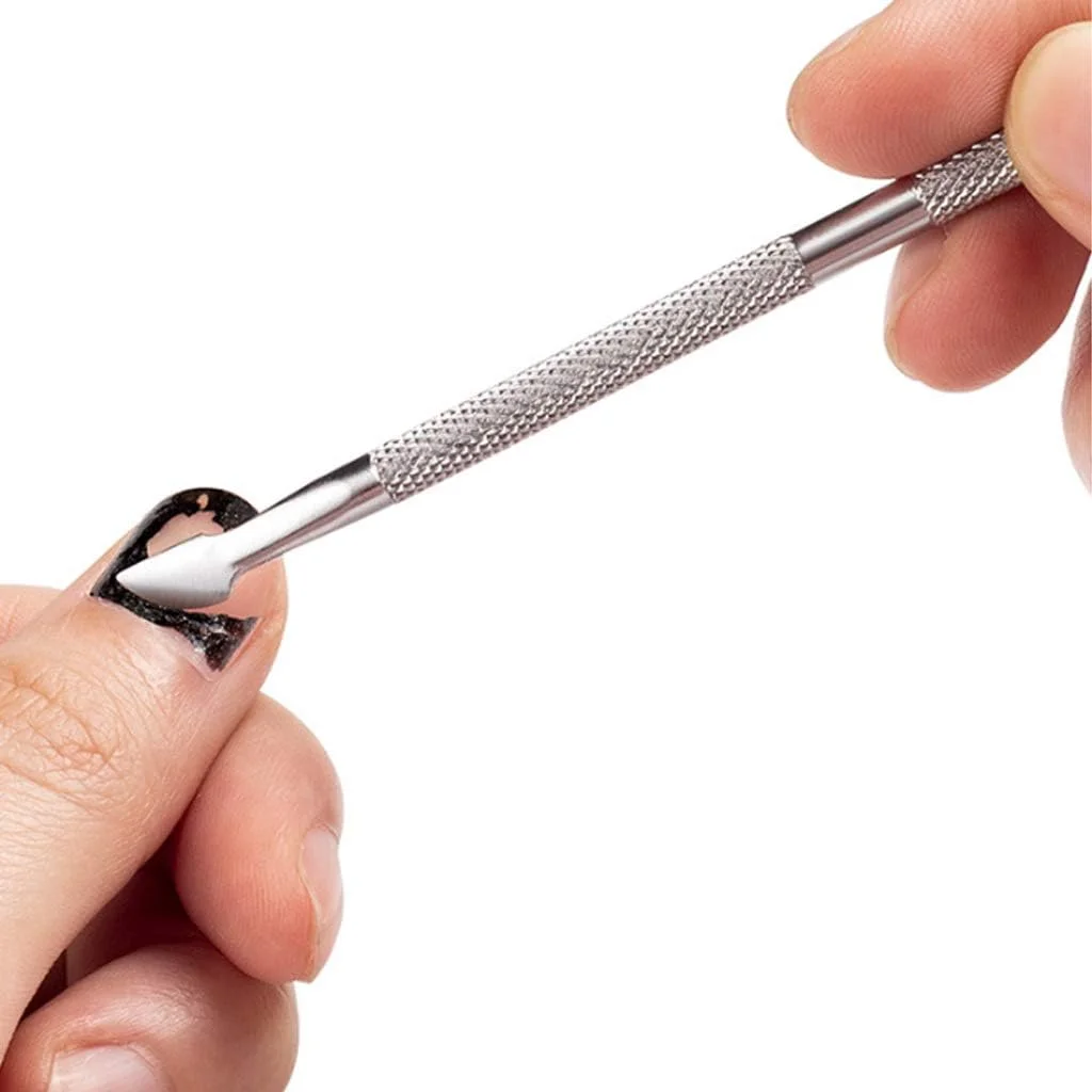 گوشت گیر ناخن LIUJZZJ با پوشر کوتیکول استیل ضد زنگ، از بین برنده کوتیکول و ابزار زیبایی برای ناخن دست و پا