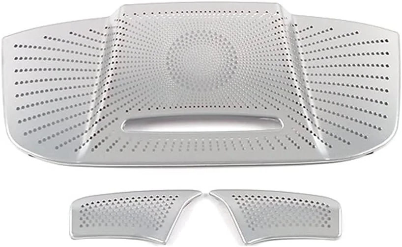 روکش بلندگوی درب خودرو Rynplex، تریم پد بلندگو قاب استیل ضد زنگ لوازم جانبی داخلی، برای هاوال جولیون 2020-2021 روکش بلندگو خودرو (نقره ای مات سقف)