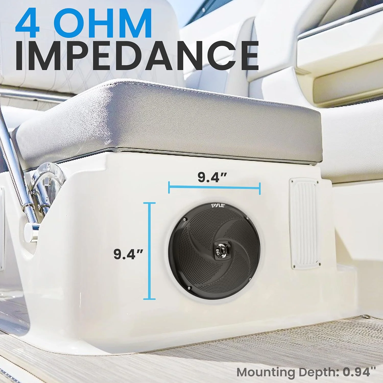 بلندگوهای دریایی خودرو PyleUsa - سیستم بلندگوی کامپوننت خودرو ضد آب کم مشخصات 320 واتی 4 اهمی دو طرفه، آهنربای 8 اونس، سیم پیچ صوتی، برای قایق، کامیون، شناور، موبایل، آفرود صوتی سفارشی (مشکی) بلندگوهای دریایی خودرو PyleUsa - سیستم بلندگوی کامپوننت خودرو ضد آب کم مشخصات 320 واتی 4 اهمی دو طرفه، آهنربای 8 اونس، سیم پیچ صوتی، برای قایق، کامیون، شناور، موبایل، آفرود صوتی سفارشی (مشکی)