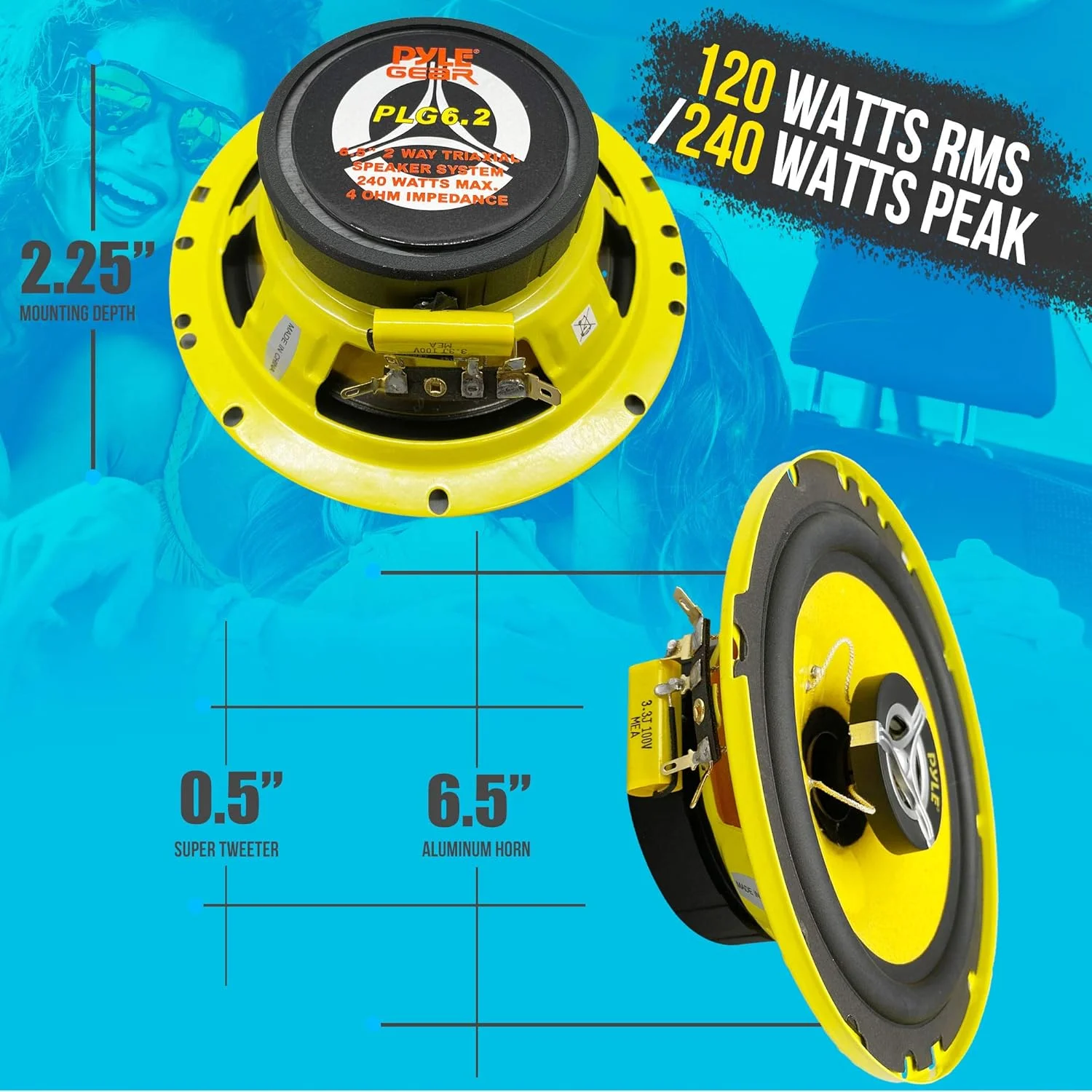 بلندگوی دو طرفه پایل PLG6.2 6.5 اینچی 240 واتی بلندگوی دو طرفه پایل PLG6.2 6.5 اینچی 240 واتی