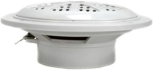 بلندگوهای دریایی دوگانه 4 اینچی Pyle - سیستم صوتی استریو ضد آب و مقاوم در برابر آب و هوا با مخروط پلی پروپیلن، پارچه اطراف و طراحی کم مشخصات - 1 جفت - Plmr41W (سفید)