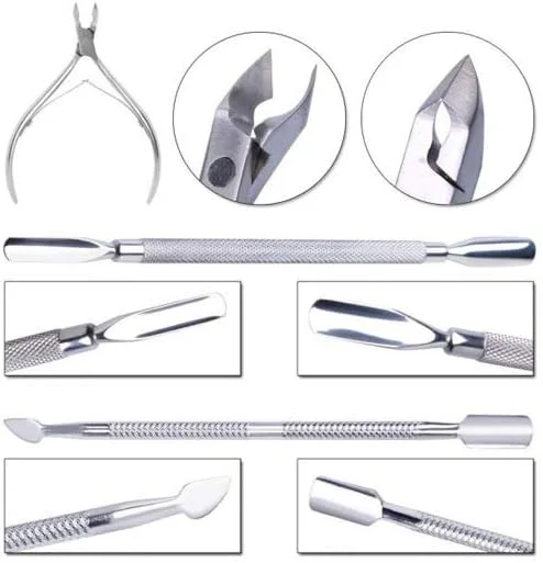 ست 3 عددی ابزار مانیکور استیل ضد زنگ، عقب زن و قاشقی شکل کوتیکول ناخن ست 3 عددی ابزار مانیکور استیل ضد زنگ، عقب زن و قاشقی شکل کوتیکول ناخن