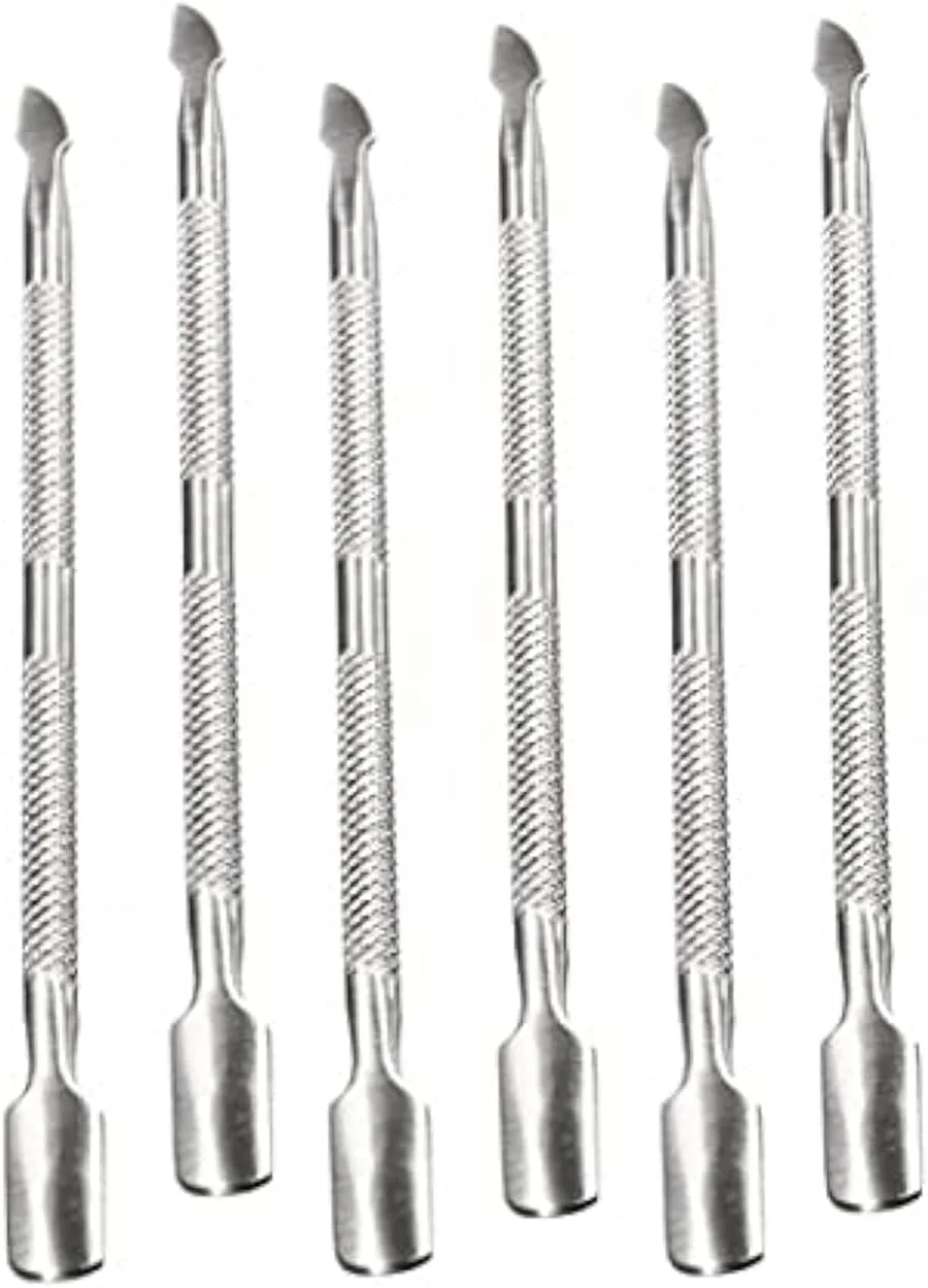 ابزار حرفه ای عقب زننده کوتیکول ناخن استیل ضد زنگ، ابزار مانیکور پدیکور (6 عدد) ابزار حرفه ای عقب زننده کوتیکول ناخن استیل ضد زنگ، ابزار مانیکور پدیکور (6 عدد)