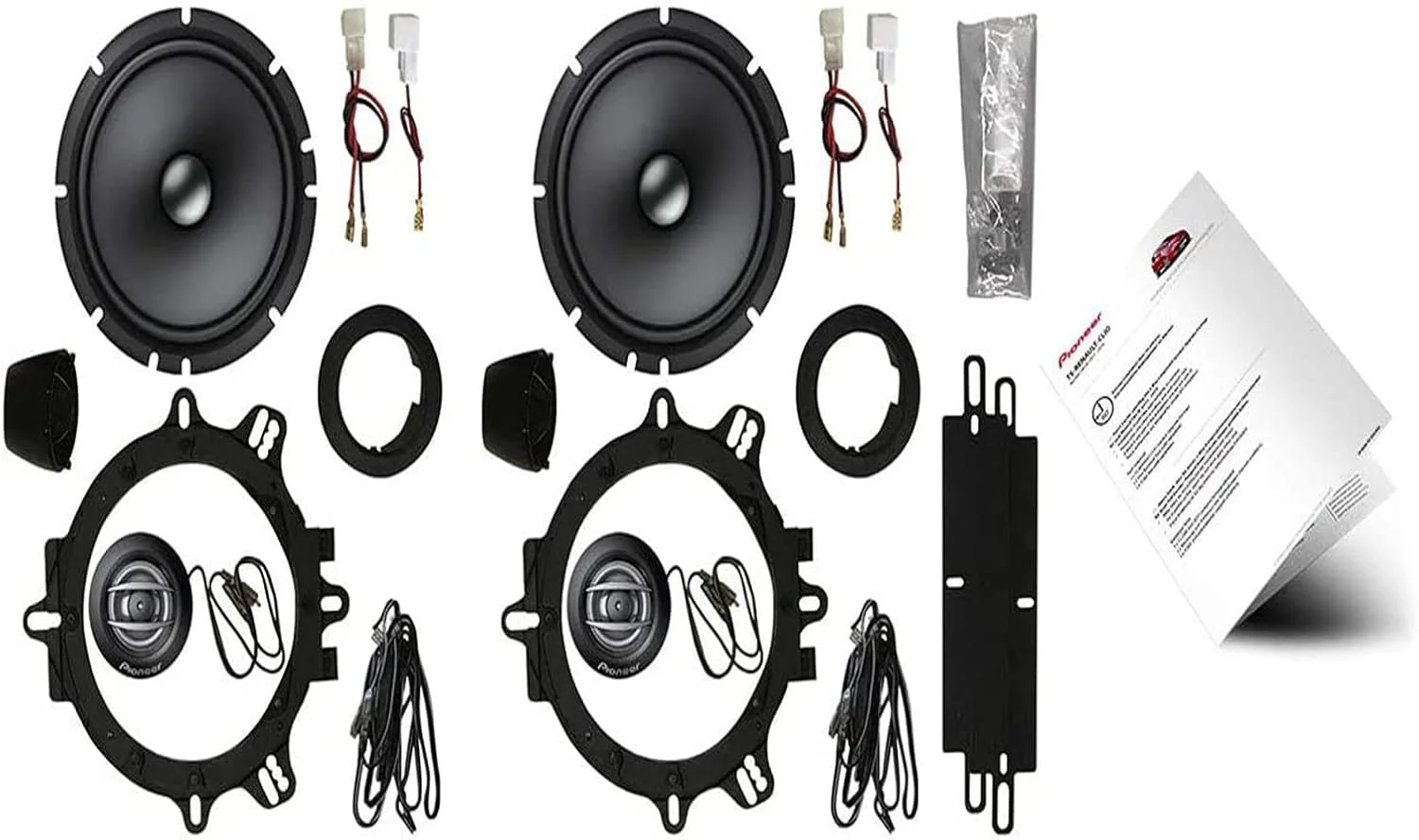 ست بلندگوی Pioneer TS-Renault-Clio با قابلیت نصب آسان برای رنو کلیو سال 2013 تا 2019