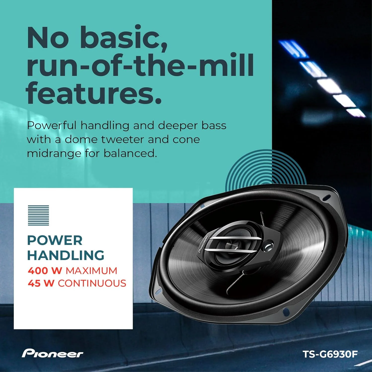 بلندگوی کواکسیال سه طرفه پایونیر TS-G6930F سایز 6" x 9" با حداکثر توان 400 وات / توان اسمی 45 وات بلندگوی کواکسیال سه طرفه پایونیر TS-G6930F سایز 6" x 9" با حداکثر توان 400 وات / توان اسمی 45 وات
