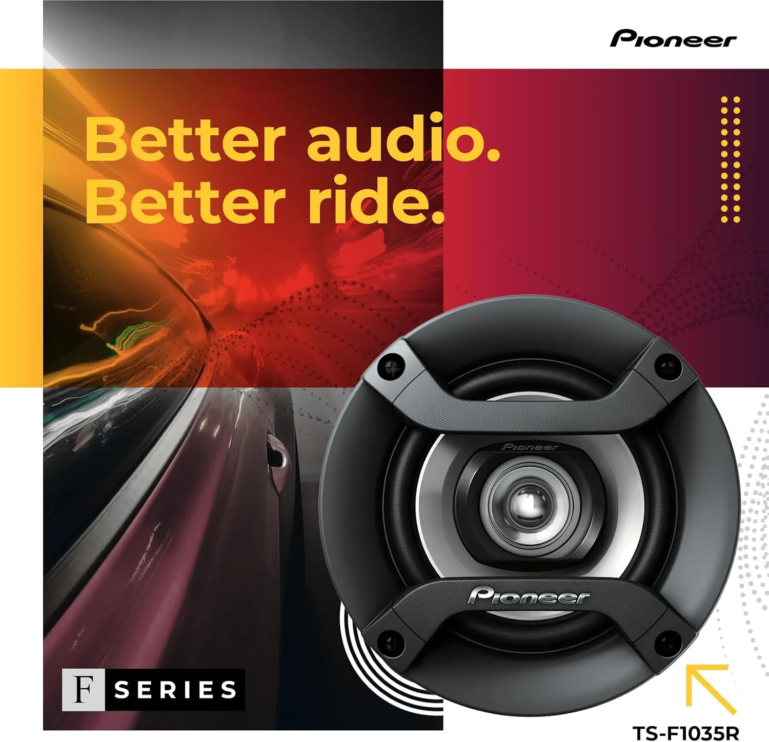 بلندگوهای خودرو پایونیر TS-F1035R کواکسیال 2 طرفه - بلندگوهای گرد 4 اینچی با برد کامل، حداکثر توان 150 وات (جفت) بلندگوهای خودرو پایونیر TS-F1035R کواکسیال 2 طرفه - بلندگوهای گرد 4 اینچی با برد کامل، حداکثر توان 150 وات (جفت)