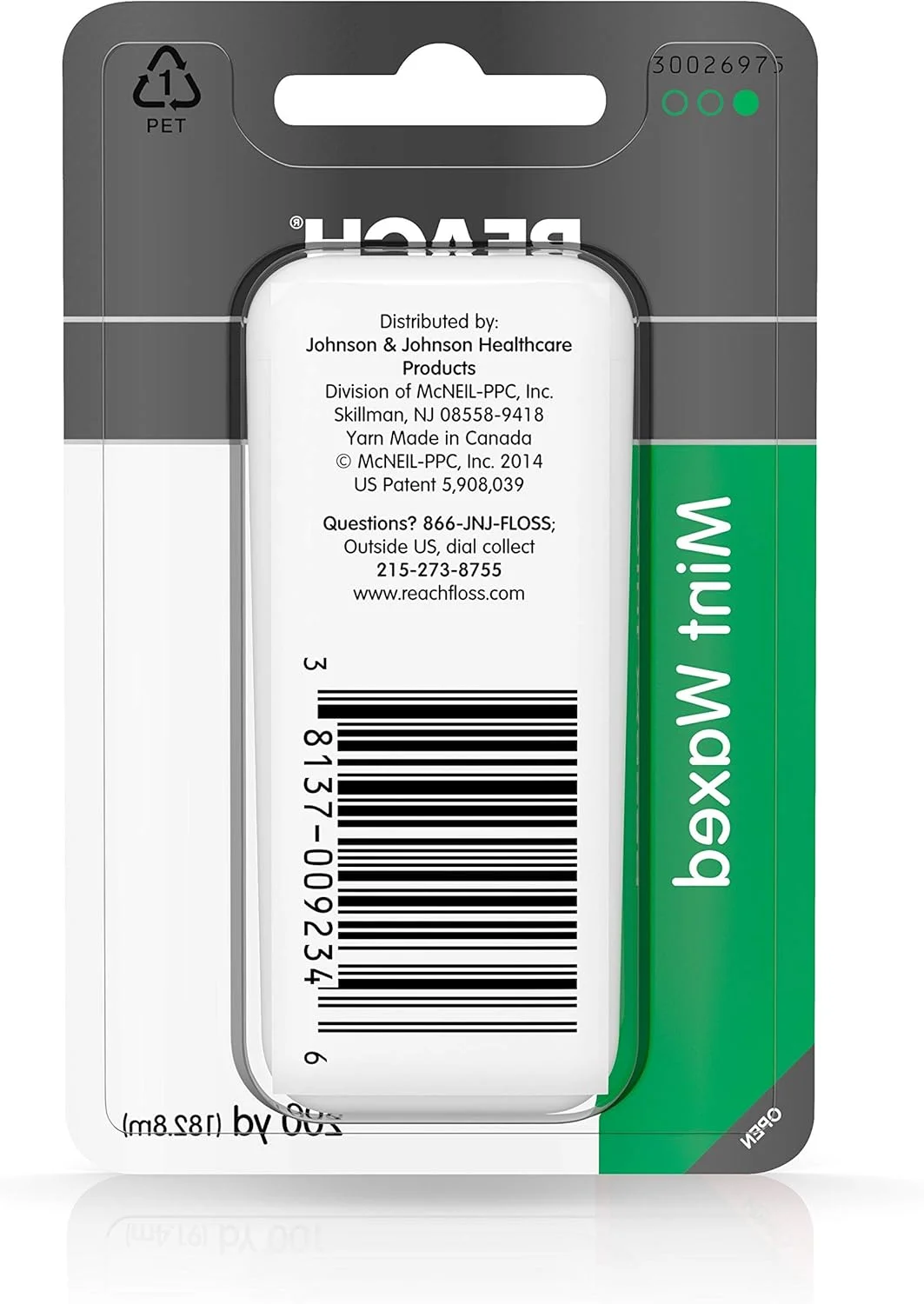 نخ دندان موم دار ریچ برای از بین بردن پلاک و مواد غذایی، طعم نعناع با طراوت، 182 متر