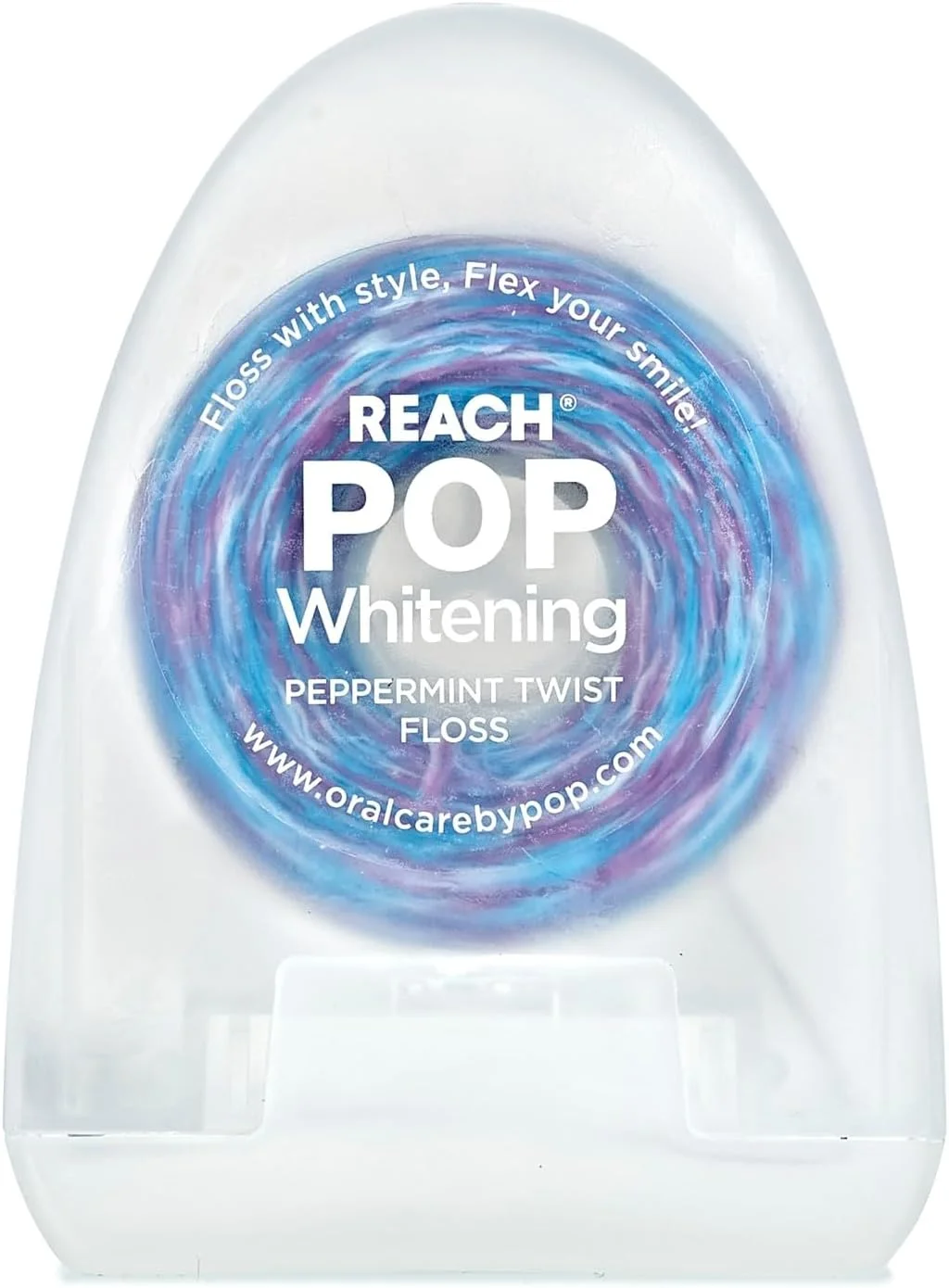 نخ دندان سفید کننده ریچ پاپ، نعناع، حاوی جوش شیرین، سفید کننده دندان، از بین برنده پلاک دندان، مقاوم در برابر ریش ریش شدن، موم گیاهی، بدون تست حیوانی، مراقبت از دهان، بدون PFAS، 1 بسته، 50 متر