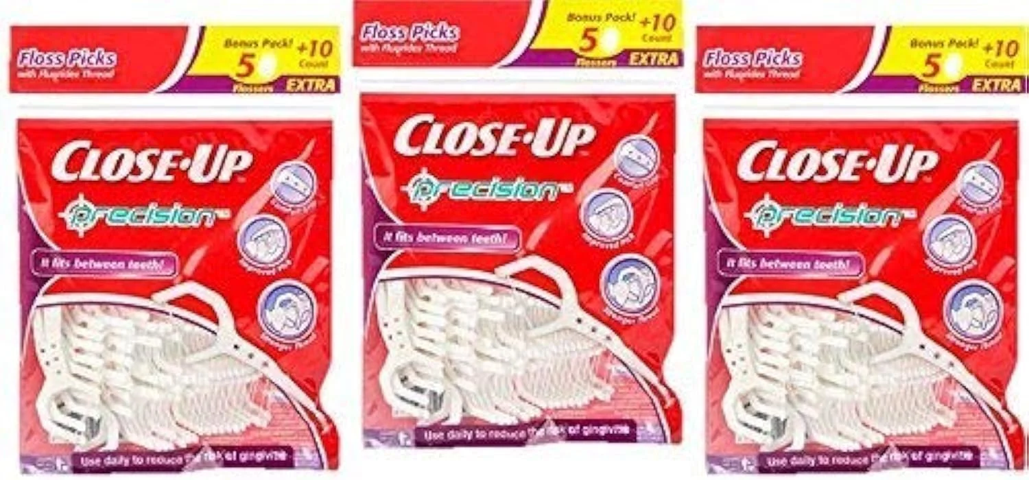 نخ دندان کمانی کلوز آپ، بسته 3 عددی (180 عدد)