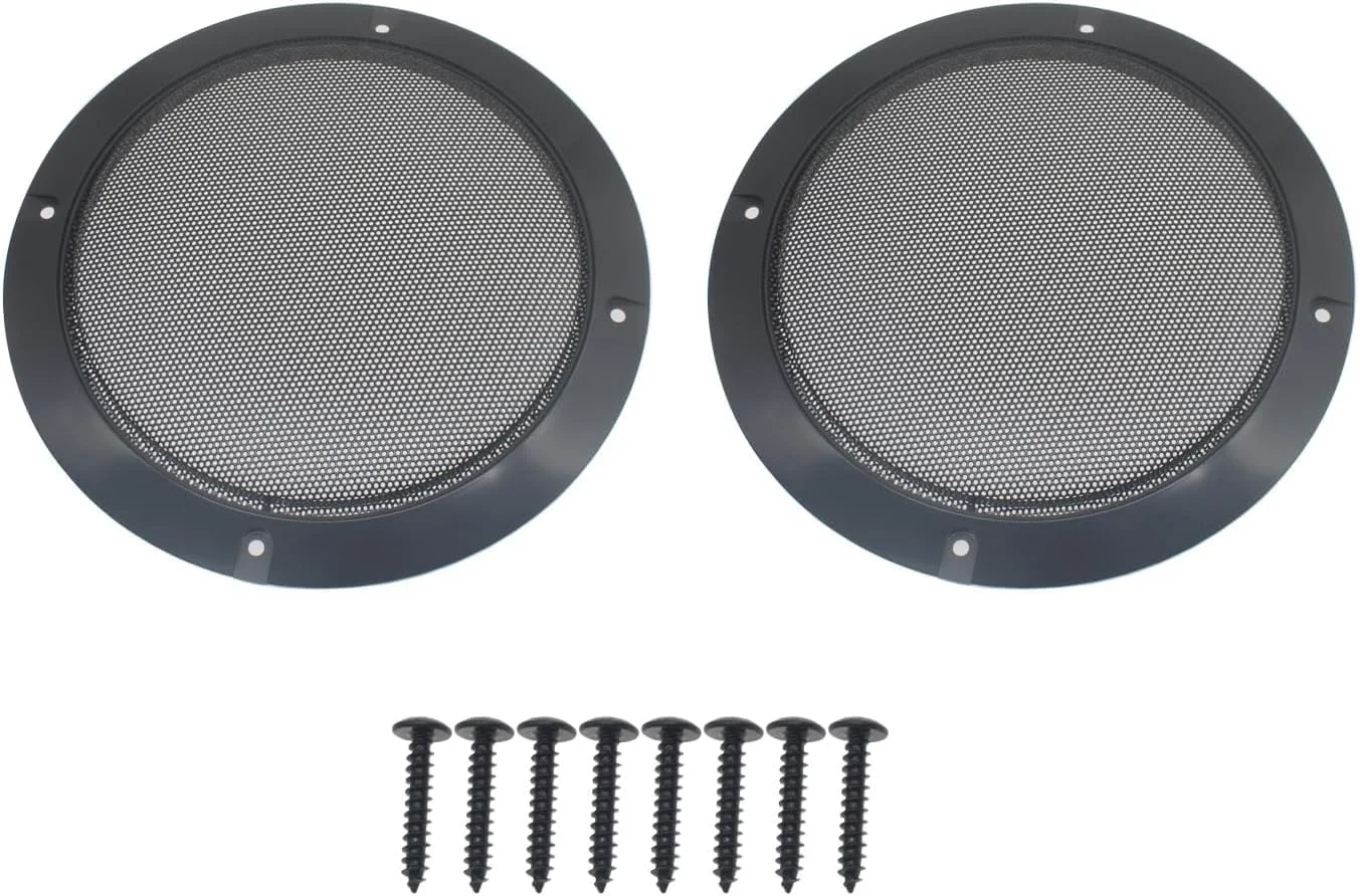 OZXNO 2 عدد محافظ توری فلزی بلندگو 10 اینچی، قاب محافظ ساب ووفر با پیچ های نصب برای بلندگوی خودرو صوتی خانگی (مشکی)